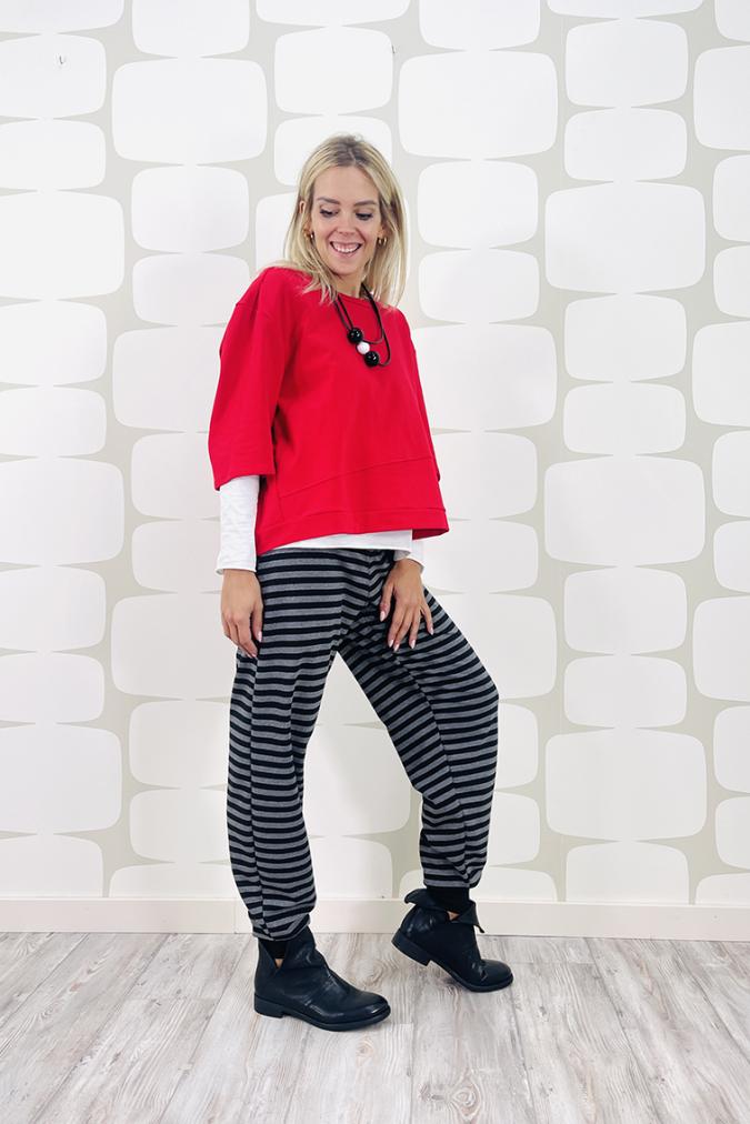 Pantalone Poc Polsino con Felpa Berna rossa e Soprabito Lisbona grigio